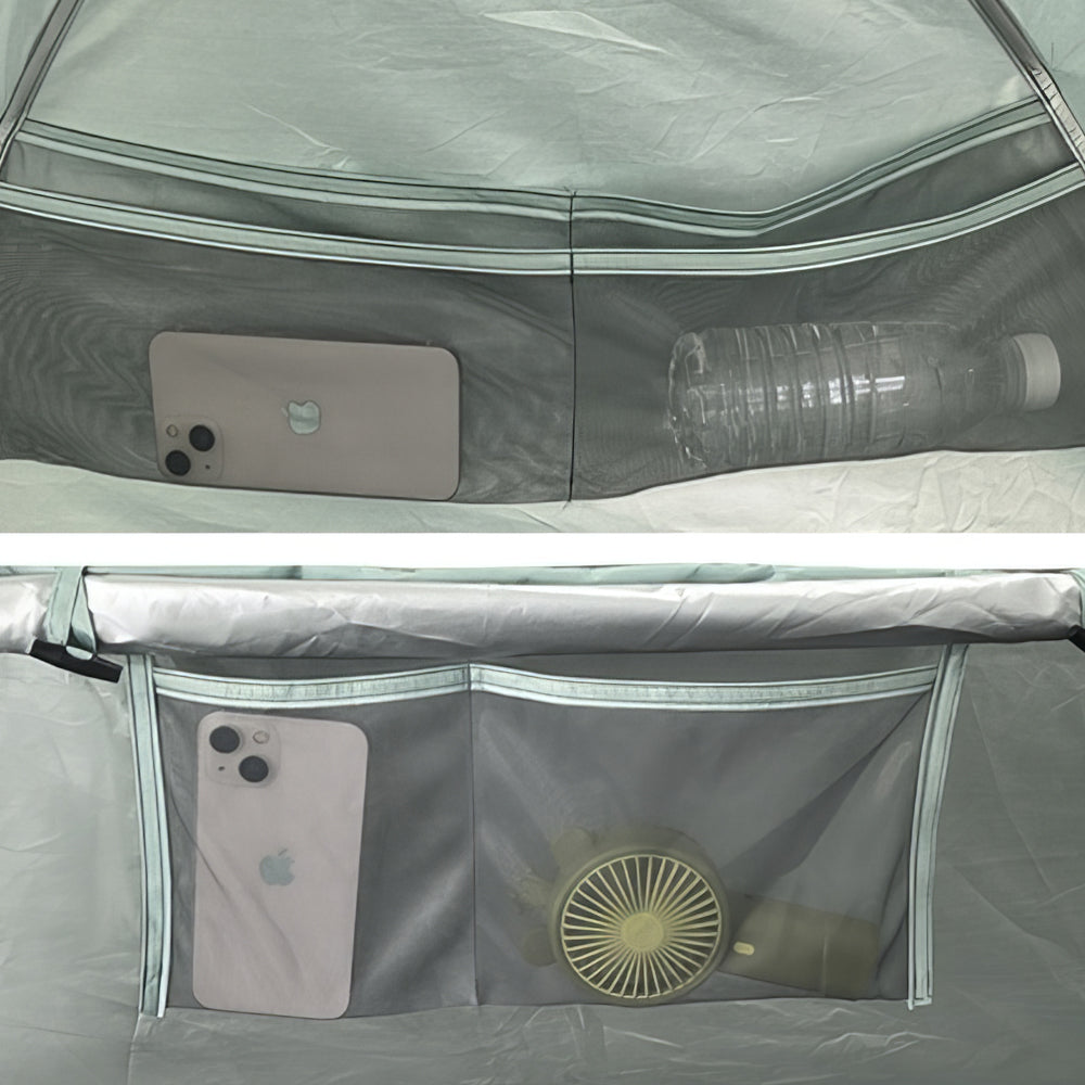 Deluxe Pop Up Beach Tent 99in, UV Protection 3-6 Person w/Extendable Floor