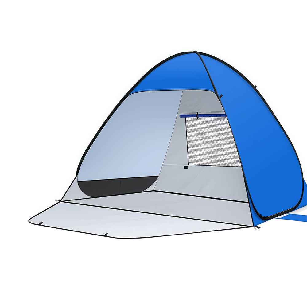 UPF 50+ Pop Up Beach Tent 1-4 Person, Lightweight 2.5lb Sun Shelter
