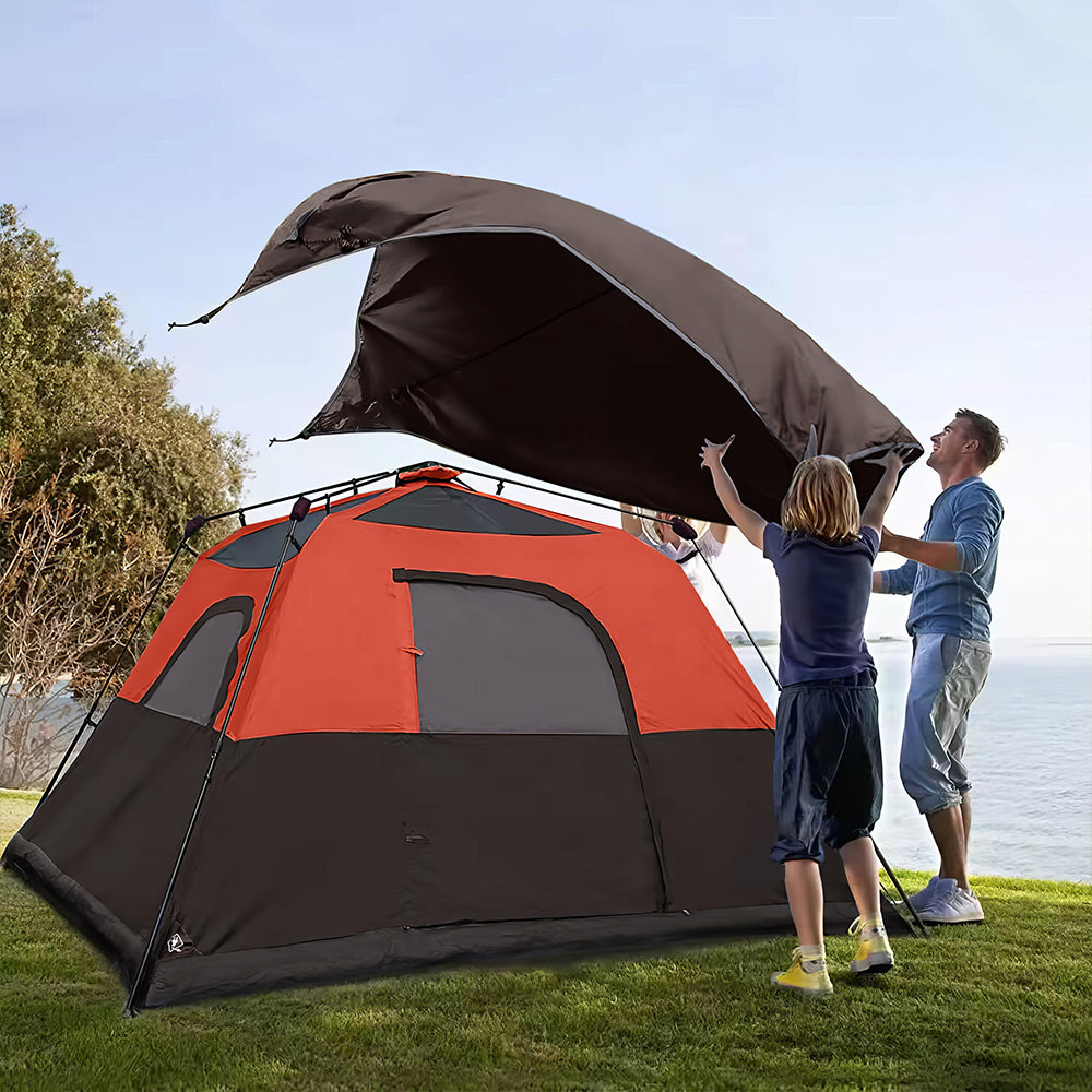 Instant Cabin Tent 4-6 Person, 60s Setup Waterproof, Lightweight 16lb