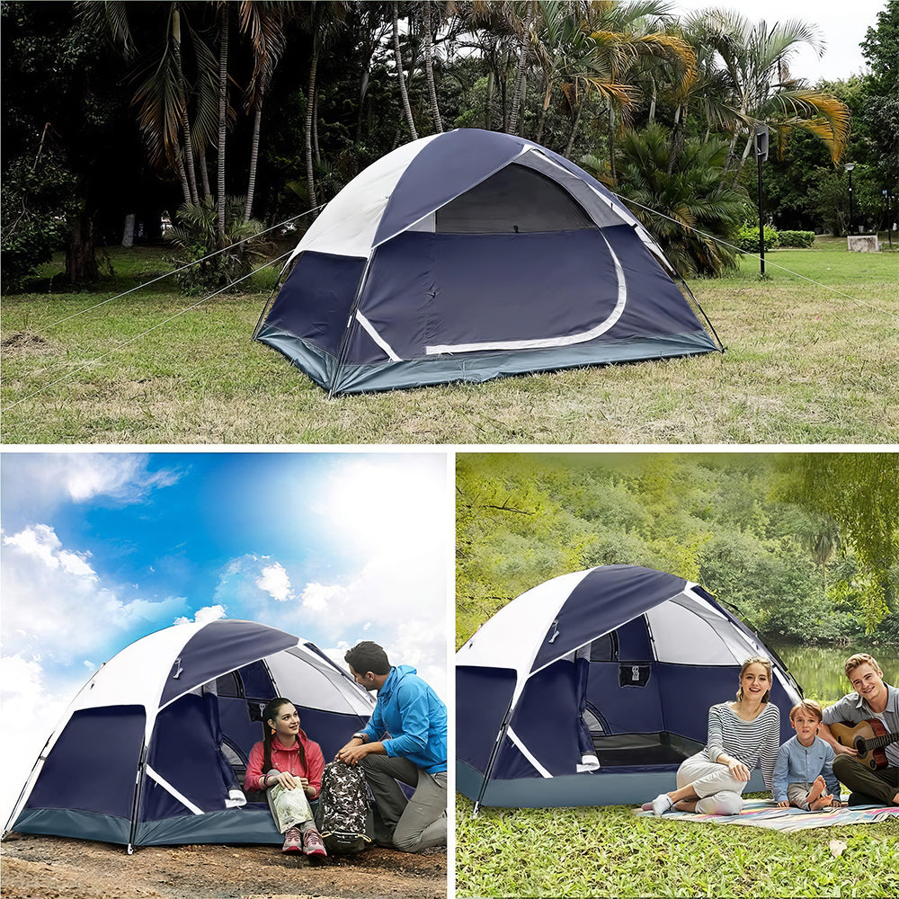 4-5 Person Dome Camping Tent, Waterproof & Lightweight (4.8lb), Quick Setup