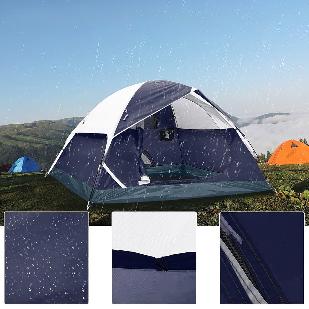 4-5 Person Dome Camping Tent, Waterproof & Lightweight (4.8lb), Quick Setup