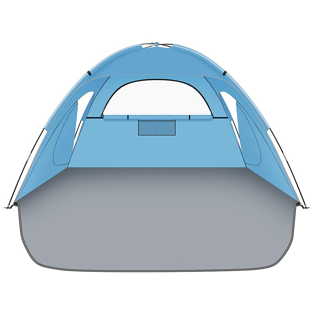 UPF 50+ Beach Tent 3 Person, 8mm Poles & Carry Bag, Portable Sun Shelter