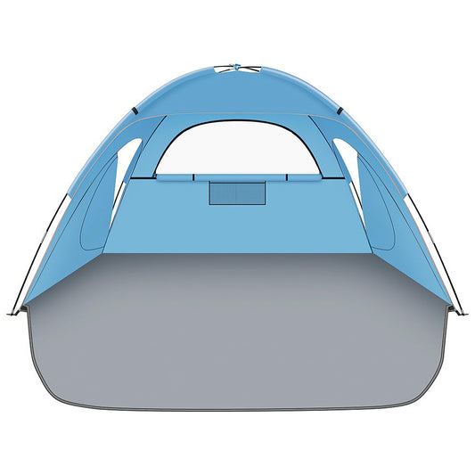 UPF 50+ Beach Tent 3 Person, 8mm Poles & Carry Bag, Portable Sun Shelter