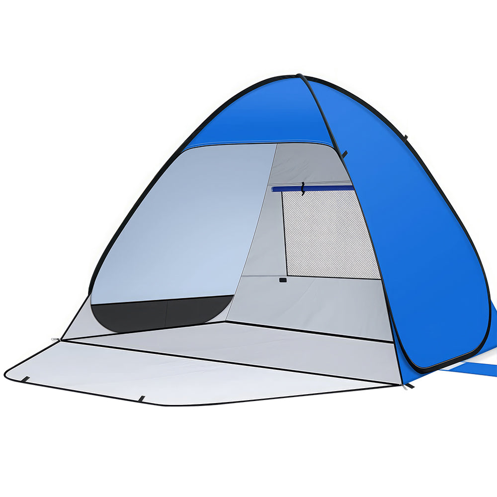 UPF 50+ Pop Up Beach Tent 1-4 Person, Lightweight 2.5lb Sun Shelter