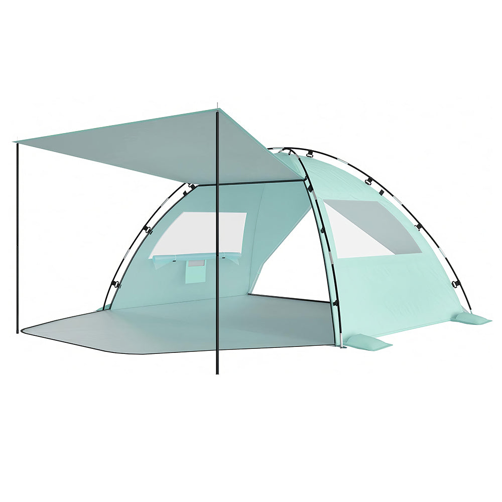 Pop Up Beach Tent w/Canopy: UPF 50+ 4-5 Person, Lightweight & Waterproof