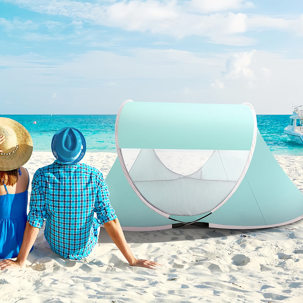 Pop Up Beach Tent UPF 30+, 2.2lb Baby Shelter w/Windproof Kit