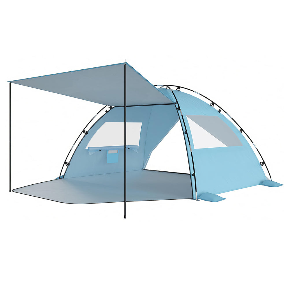 Pop Up Beach Tent w/Canopy: UPF 50+ 4-5 Person, Lightweight & Waterproof