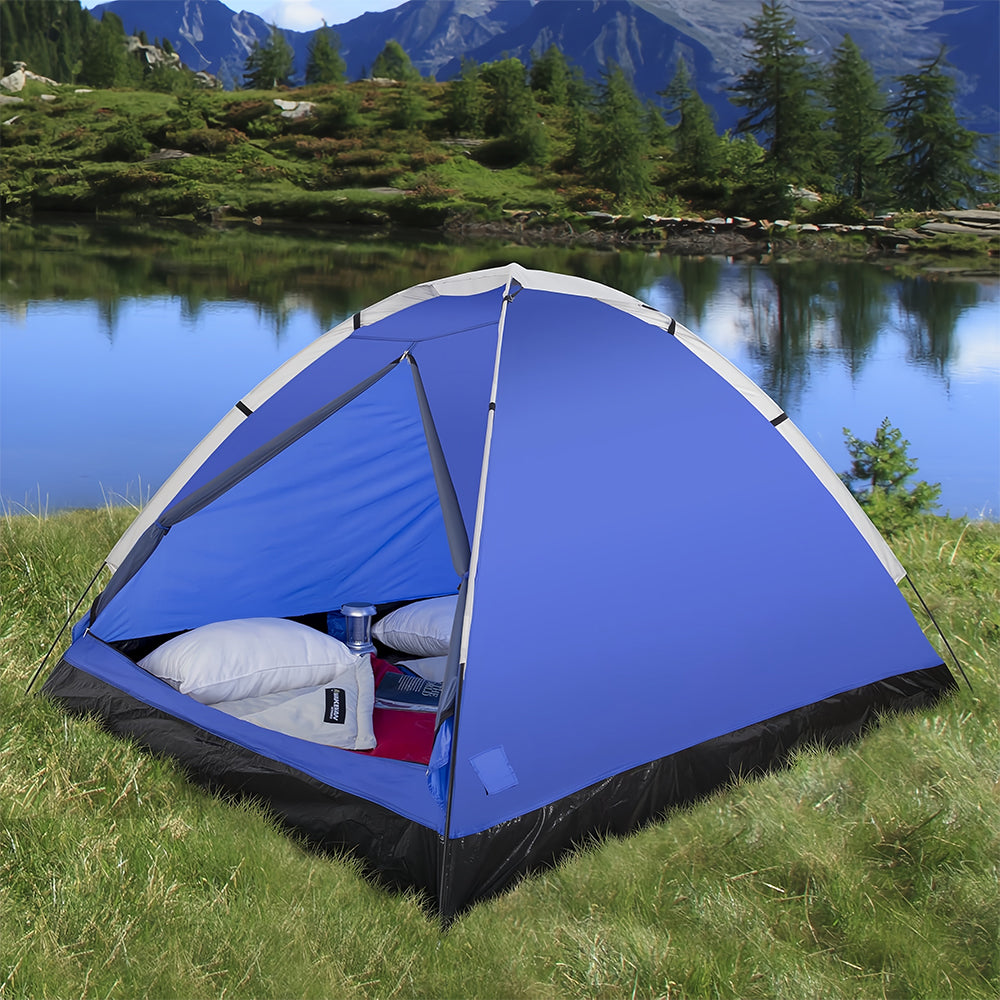 Lightweight 2-Person Backpacking Tent, 1kg w/Rain Fly & Carry Bag