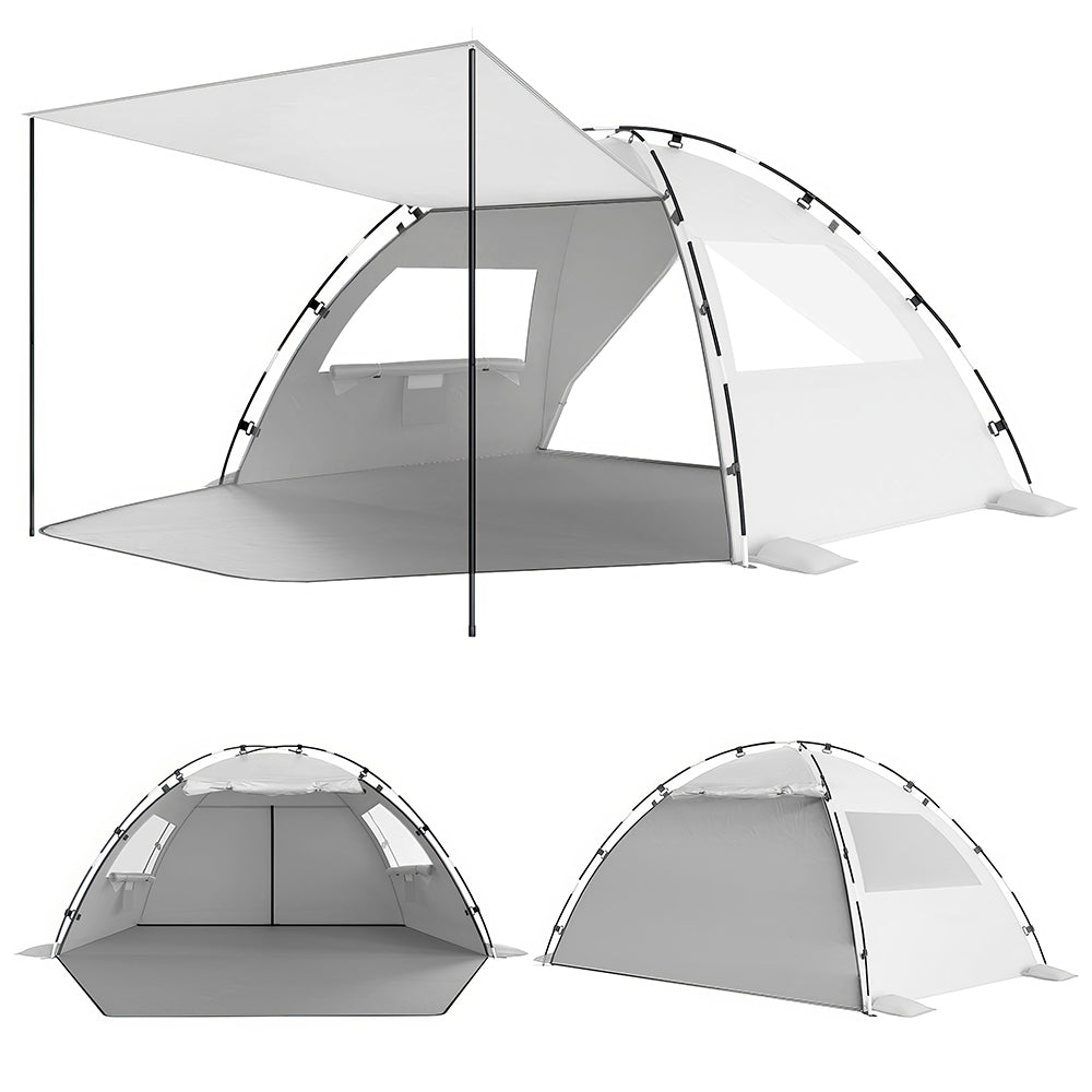 Pop Up Beach Tent w/Canopy: UPF 50+ 4-5 Person, Lightweight & Waterproof