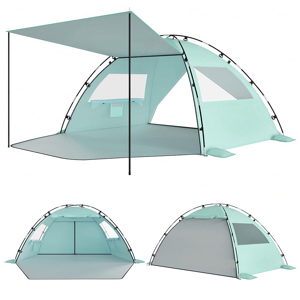 Pop Up Beach Tent w/Canopy: UPF 50+ 4-5 Person, Lightweight & Waterproof