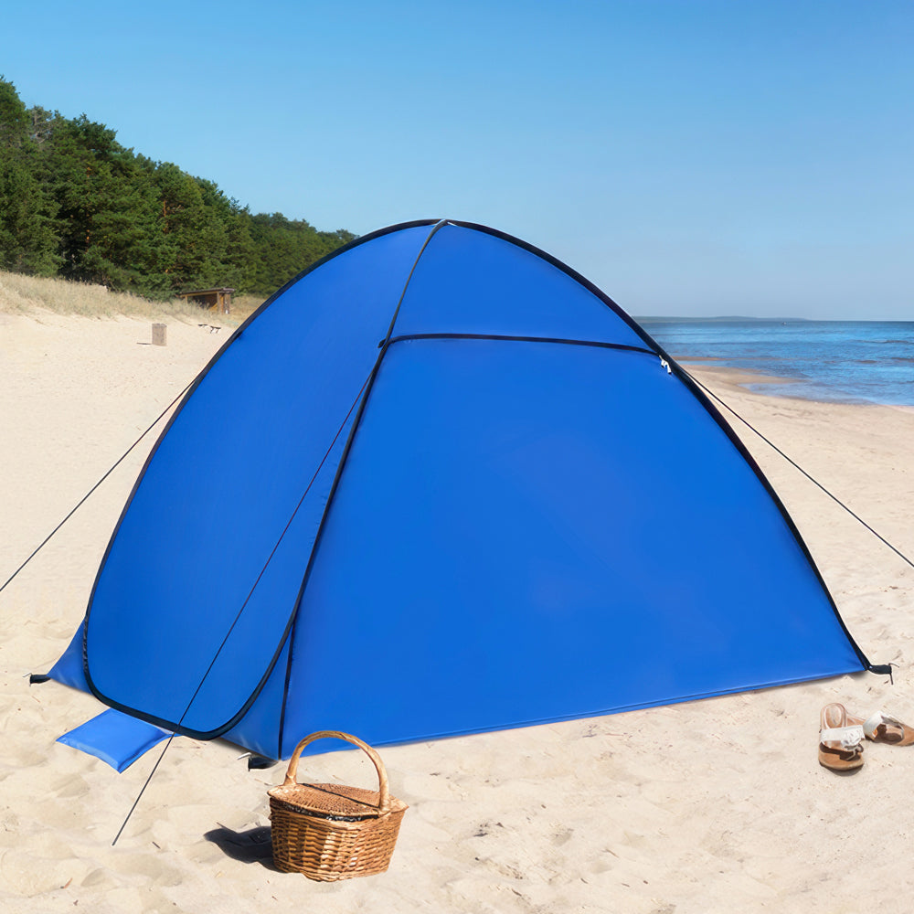 UPF 50+ Pop Up Beach Tent 1-4 Person, Lightweight 2.5lb Sun Shelter