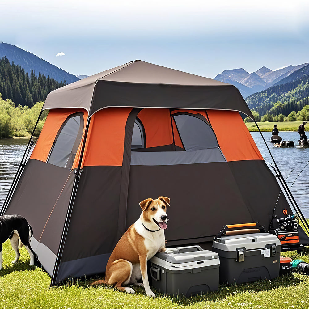 Instant Cabin Tent 4-6 Person, 60s Setup Waterproof, Lightweight 16lb