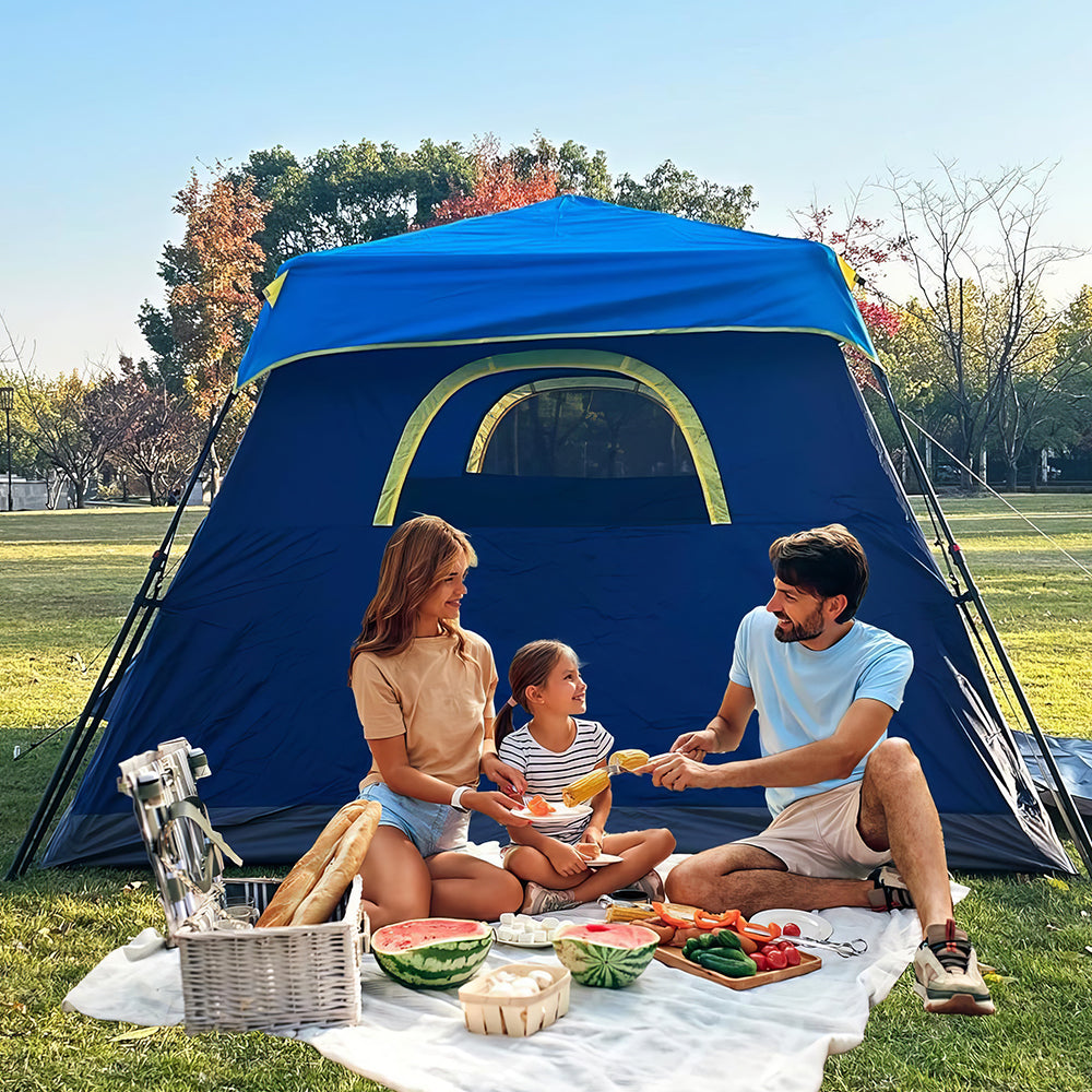 Instant Cabin Tent 4-6 Person, 60s Setup Waterproof, Lightweight 16lb